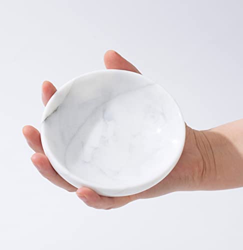 Cm Chic Monday 4.72 Inch Mini Decorative Bowls, Natural Small Marble Decorative Bowls For Home Decor, Key Bowl, Coffee Tables Centerpiece, Soap Serving Bowl, Incense Burner, Smudge Bowl #TOP1