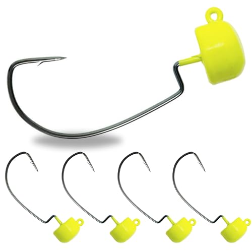 Image of Reaction Tackle Tungsten Mushroom Head Ned Rig Shroom Jig Heads (5-Pack)