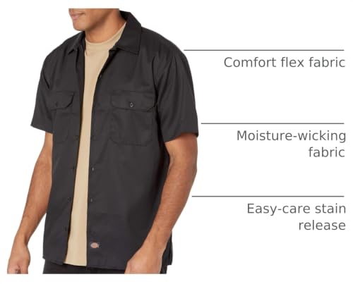 Image of Dickies Men's Flex Relaxed Fit Short Sleeve Work Shirt