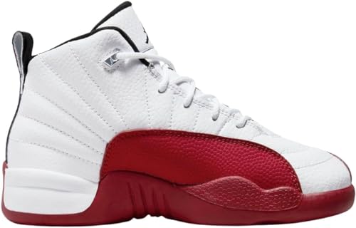 NIKE Jordan Retro 12 Bp Little Kids Shoes Size-2.5 White/Black-Varsity Red2