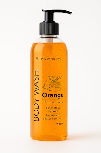 Image of MASHUR FAB Body Wash - Exfoliating & Hydrating Formula | Brightens Skin Tone | 250ml Multiple Fragrance (1, fruit)