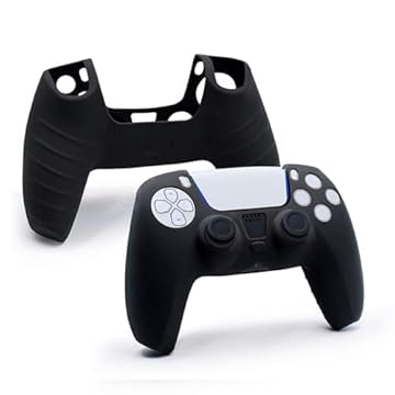 A nova capa de silicone TwiHill (2020) é adequada para PS5, PS5 função antiderrapante capa de silicone capa de proteção PS5 (Preto)