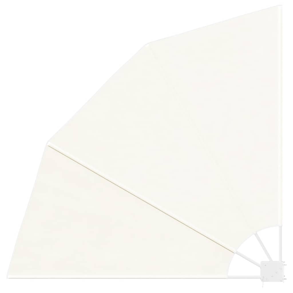 vidaXL Collapsible Balcony Side Awning Cream 140x140 cm