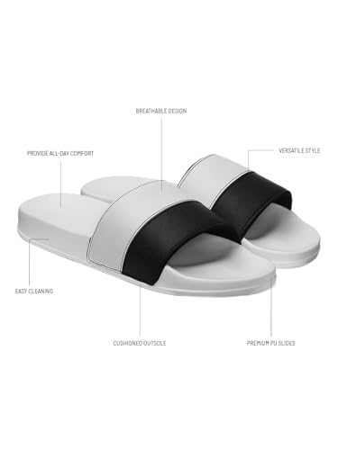 Image of hummel CAMP MEN COLOUR BLOCK SLIDERS Comfortable Cushioned Sole Arch Support Durable Lightweight Flexible Trendy Style Flip flops and Slippers Slides for Men Daily use Chappal