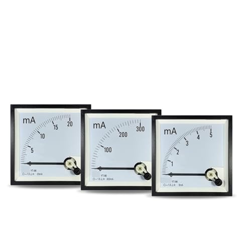 Ampèremètre CC CP96 à pointeur de 90 x 90mm pour mesure précise de courant 500mA