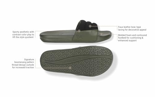 Image of Neeman's Squooshy Slides for Men | Cushioned & Comfortable Flip Flops for Men | Everyday Comfort, Flexible and Breathable | White /Red UK12