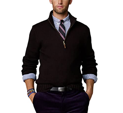 Pull homme coton demi-fermeture éclair Small Py pour le bureau