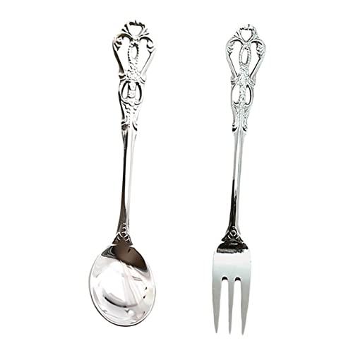 BRIGHTFUFU Hollow Out Spoon Stainless Steel English Tableware Unique Serving Utensils