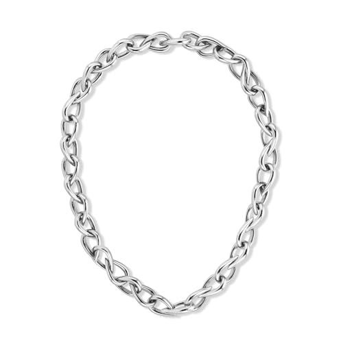 Calvin Klein Women’s Sculptured Drops Necklace - Sculpted Links, Sleek Metal, Contemporary Jewelry - Gift for Her by Calvin Klein - Used condition - US$35.18