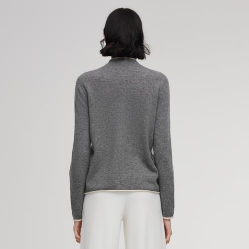 Image of GOELIA Pure Cashmere Wool Cardigans Womens Sweaters Trendy Long Sleeve Button Down Cozy Loose Fit Knit Going Out Tops
