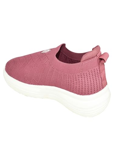 Image of AJANTA Women's Slip-On Sneakers for Women | Lightweight Walking Shoes | Breathable Knit Casual Loafers | Comfortable Daily Wear Shoes for Girls | Travel, Office, Outdoor & Everyday Footwear