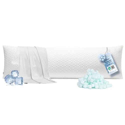 Rainmr Extra Long Body Pillow Memory Foam 160x50cm – Body Pillows for Anime Pillowcase – with Cooling Cover 20 x 63 inches