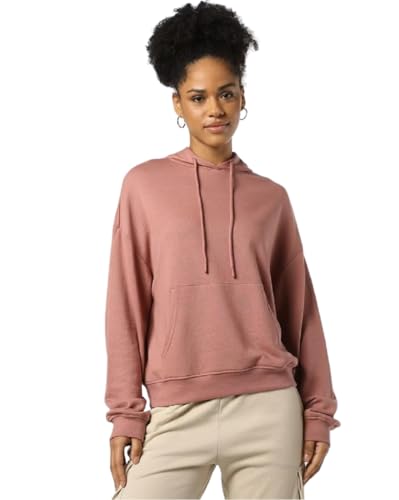 Image of PAKLON Solid Long Sleeves Hooded Neck Sweatshirt with Kangaroo Pocket Hoodie for Women's