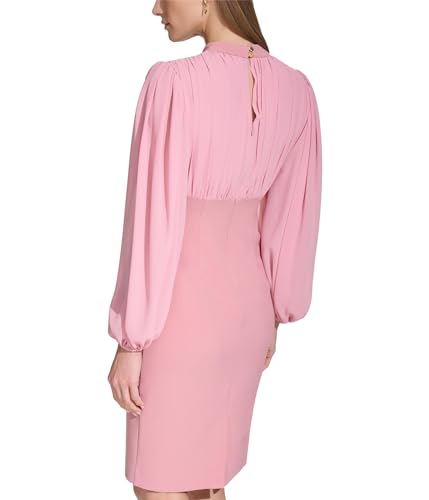 Image of Vince Camuto Women's Stretch Crepe Bodycon Dress with Chiffon Balloon Sleeves