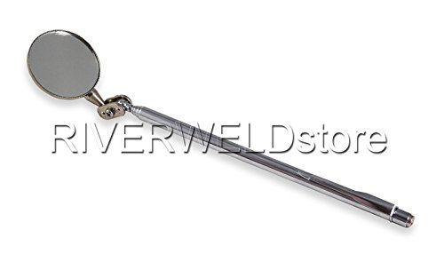 RIVERWELD Verstellbarer Teleskop-Inspektionsspiegel Schwenkarm Taschenclip Werkzeuge einziehbarer Griff um 360 Grad drehbar