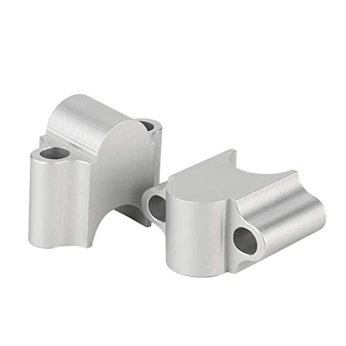 EBTOOLS Rehausseur Guidon Moto 22mm 10mm - Montant Modifié, Universelle de Billette D'Alliage D'Aluminium 7/8'' (Galvanoplastie)
