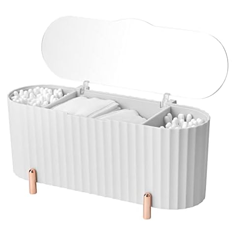 Cotton Pad Dispenser with 3 Compartments Cover
