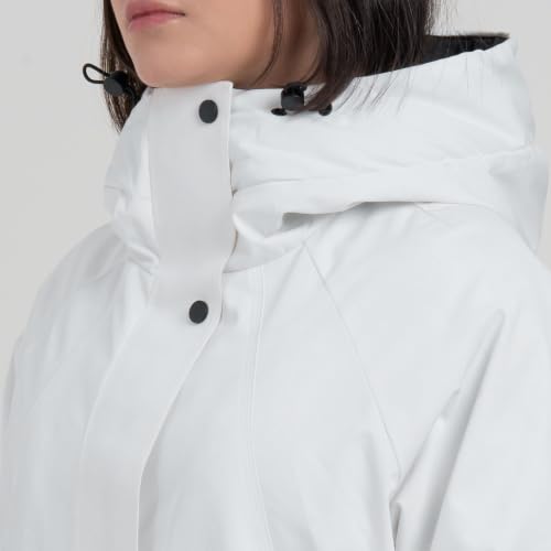 Image of Red Tape White Hooded Bomber Jacket for Women