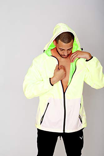 Image of Screenshotbrand Lightweight Hooded Water Resistant Windbreaker - Zip-up Fashion Map Print Rain Jacket