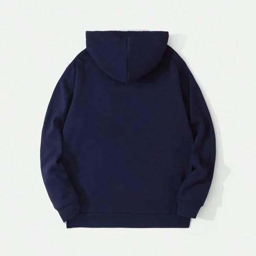 Image of SXV STYLE Hooded Pullover Solid Plain Unisex Cotton Oversized Baggy Sweatshirt Hoodie