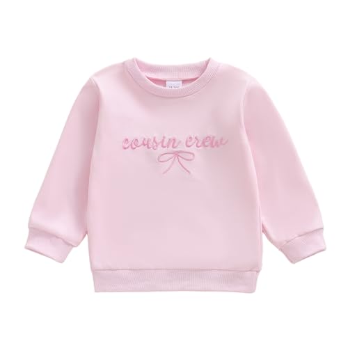 GOOCHEER Cousin Crew Matching Outfit Kids Newborn Baby Girl Bubble Romper Long Sleeve Toddler Girl Sweatshirt Clothes Fall
