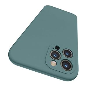 SURPHY Siliconen Hoesje voor iPhone 12 Pro Max(6,7″), Vloeibaar Siliconen Schokbestendige Case met Microvezel Voering（Individuele Bescherming voor Elke Lens）voor iPhone 12 Pro Max, Cactus Groen