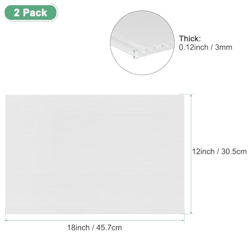 Image of M METERXITY 2-Pack Corrugated Plastic Sheets, 12 Inch x 18 Inch Waterproof Blank Corrugated Poster Board Yard Signs for Garage Sale /Office /Classroom /Party /Lawn Sign Road [3mm Thick, White]