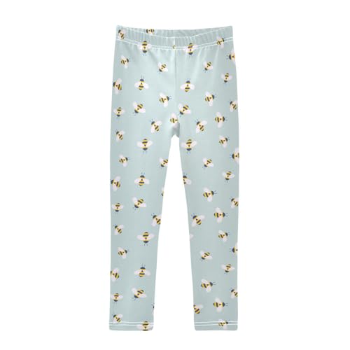 Toddler Girls Leggings Full Length Pants Honeybee Active Leggings for Girls 6T