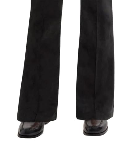 Matty M Women's High-Rise Bootcut Faux Suede Pants4