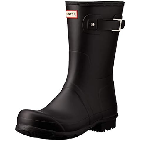 HUNTER Short, Botas de Lluvia Unisex Adulto, Black, 42 EU Cover