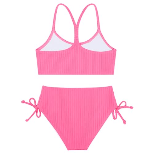 Image of Weixinbuy Girls Swimsuits Summer Bathing Suit for Teens Girls 2 Piece Bikini Set Solid Beach Swimsuit Swimwear for Girls