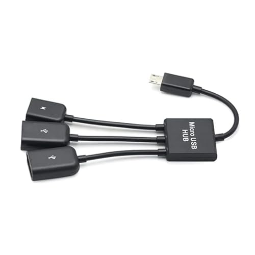 Adaptador OTG micro USB Tipo C Hub doble USB para PC tableta y móvil 5