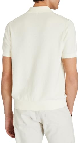 Club Monaco Men's Short Sleeve Boucle Camp Collar Sweater3