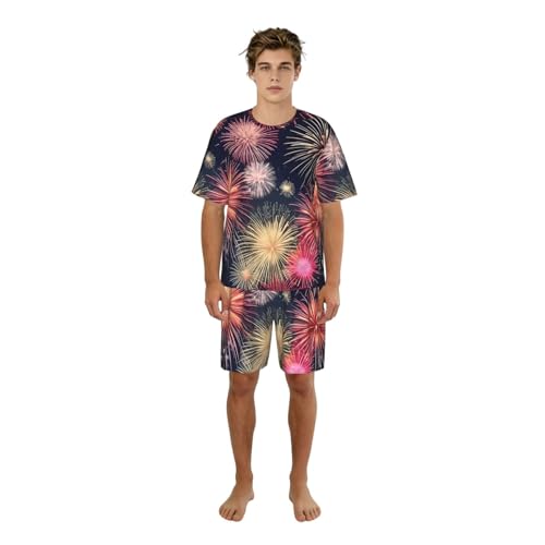 Pyjama homme feu d'artifice idéal pour un week-end paresseux et de la détente