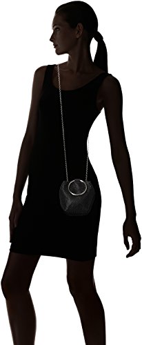 Jessica McClintock womens Jessica Mcclintock Gwen Ball Mesh Ring Wristlet Pouch Clutch Evening Bag, Black, One Size US - Image 7