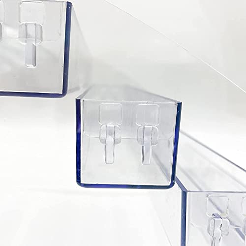 MineDecor 12 Piece Acrylic Sunglasses Organizer Clear Eyeglasses Display Case 6 Tier Eyewear Storage Tray Box for Glasses Tabletop Holder Stand