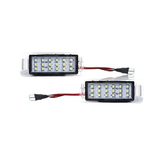 Ksjosji Luz de Matrícula Para Chevrolet Para Camaro Para Corvette SS Para Equinox Para Impala Para Volt Coche Xenón Luz Matrícula Blanca 2 Piezas Luces de Placa del Auto