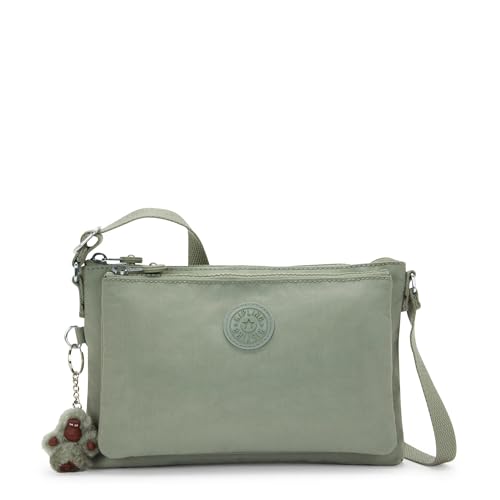 Kipling Bolsa feminina Mikaela, superleve, alça ajustável, bolsa transversal estampada em nylon, ondas luxuosas, 21 C x 15 A 4 P
