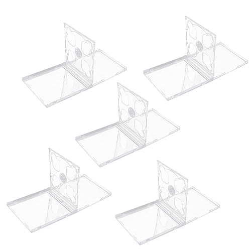 KOCKSHION 5pcs Transparent Dual CD Jewel Case with Clear Tray Standard CD Storage Holder for DVDs for Safe Transport and Artwork