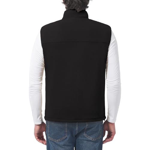Men's Fleece Vest Full Zip Lightweight Outerwear Vests Soft Warm Winter Sleeveless Jacket for Hiking Golf2