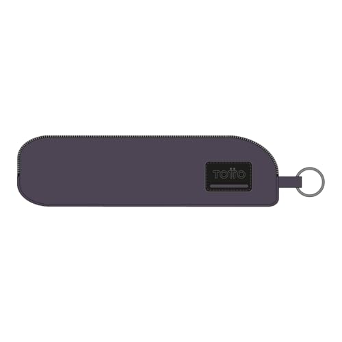 TOTTO - Estuche Escolar Pequeño, Modelo Kijal, Estuche Juvenil, Dimensiones 6 x 22.5 x 2 cm, Una Sola Cremallera, Argolla para Colgar en la Mochila, Resistente y Duradero, Color Gris Periscope