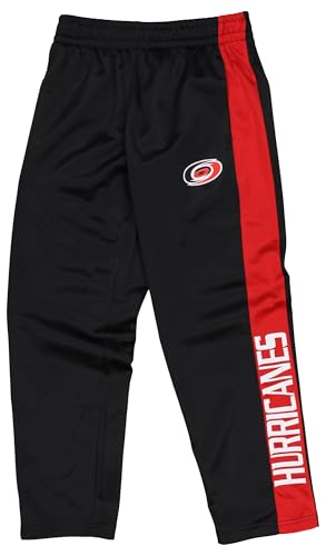 Outerstuff NHL Youth Boys (8-20) Side Stripe Slim Fit Performance Pant, Carolina Hurricanes Medium (10-12)