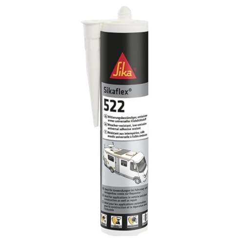 Sika – Dichtstoff – Sikaflex-522 Weiß – ideal für Fugen – innen und außen – UV-stabil und witterungsbeständig – gute Haftung -300 ml