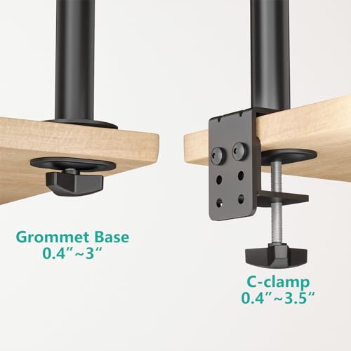 Image of WALI Single Monitor Mount, Monitors Desk Mount, Single Monitor Arm Holds Screen Up to 32inch, 22lbs, Fully Adjustable Mount Designed for Home Office Application(M001S), Black