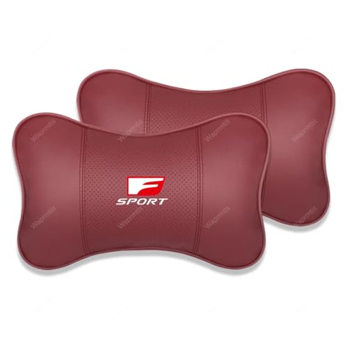 レクサス Fsport 車用 ネックパッド 低反発 柔らかい ウレタン 高級 PU 首枕 RX LX CT EX HS NX ES LX LC GS IS LS 全シリーズ対応 レザーネックピローパッ ドライブ 旅行 車中泊 運転 頚椎サポート 汎用品骨型
