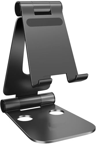 Image of APPUCOCO 360 Rotation, Foldable Design Mobile Stand with Metal Base, Multiple Height & Angle Compatible with Smartphones, Tablets