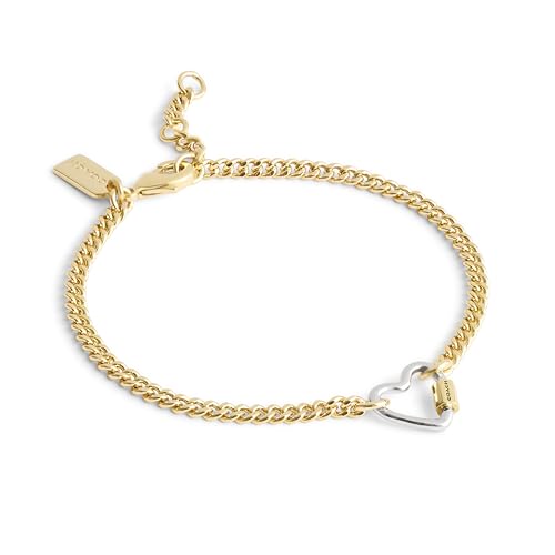 COACH Women's Signature Carabiner Heart Link Bracelet2
