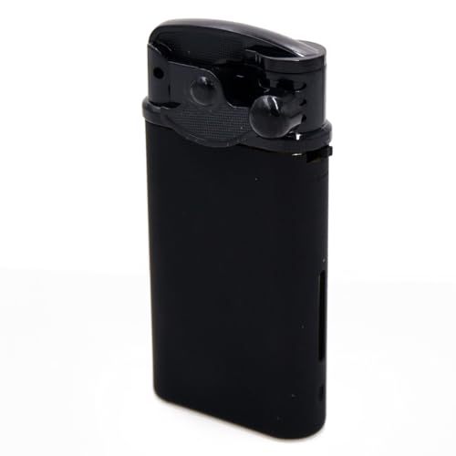 Image of Windproof Jet Flame Refillable Slide Button Cigarette Lighter Pocket Lighter (Black)