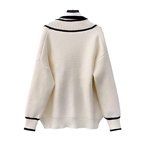 Womens Japan Cute Cardigan Sweater Kawaii JK Uniform Open Front Cardigan with Buttons Aesthetic Long Sleeve Loose Jackets2