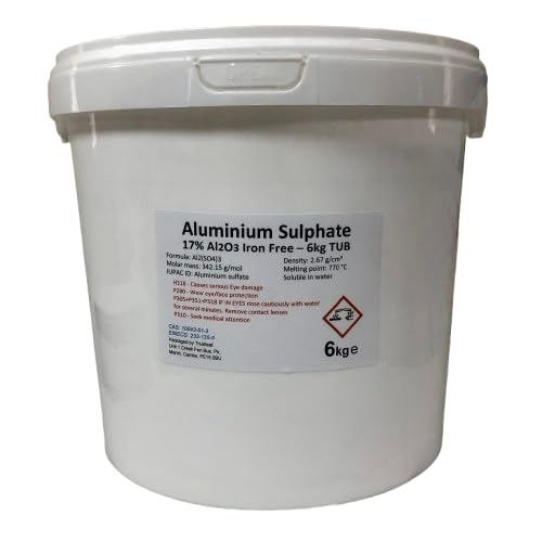 Trustleaf 6kg Tub ALUMINIUM SULPHATE 17% Iron Free Alum Al2(SO4)3